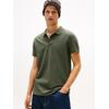 Poloshirt TOMMY JEANS "TJM SLIM PLACKET POLO EXT", Herren, Gr. M, grün (pewter grün), Piquu00e9, Obermaterial: 100% Baumwolle, casual, slim fit, Kurzarm, Shirts