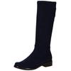 Stiefel CAPRICE "Caprice Stiefel Veloursleder", Damen, Gr. 38,5, blau (navy), Veloursleder, casual, Schuhe