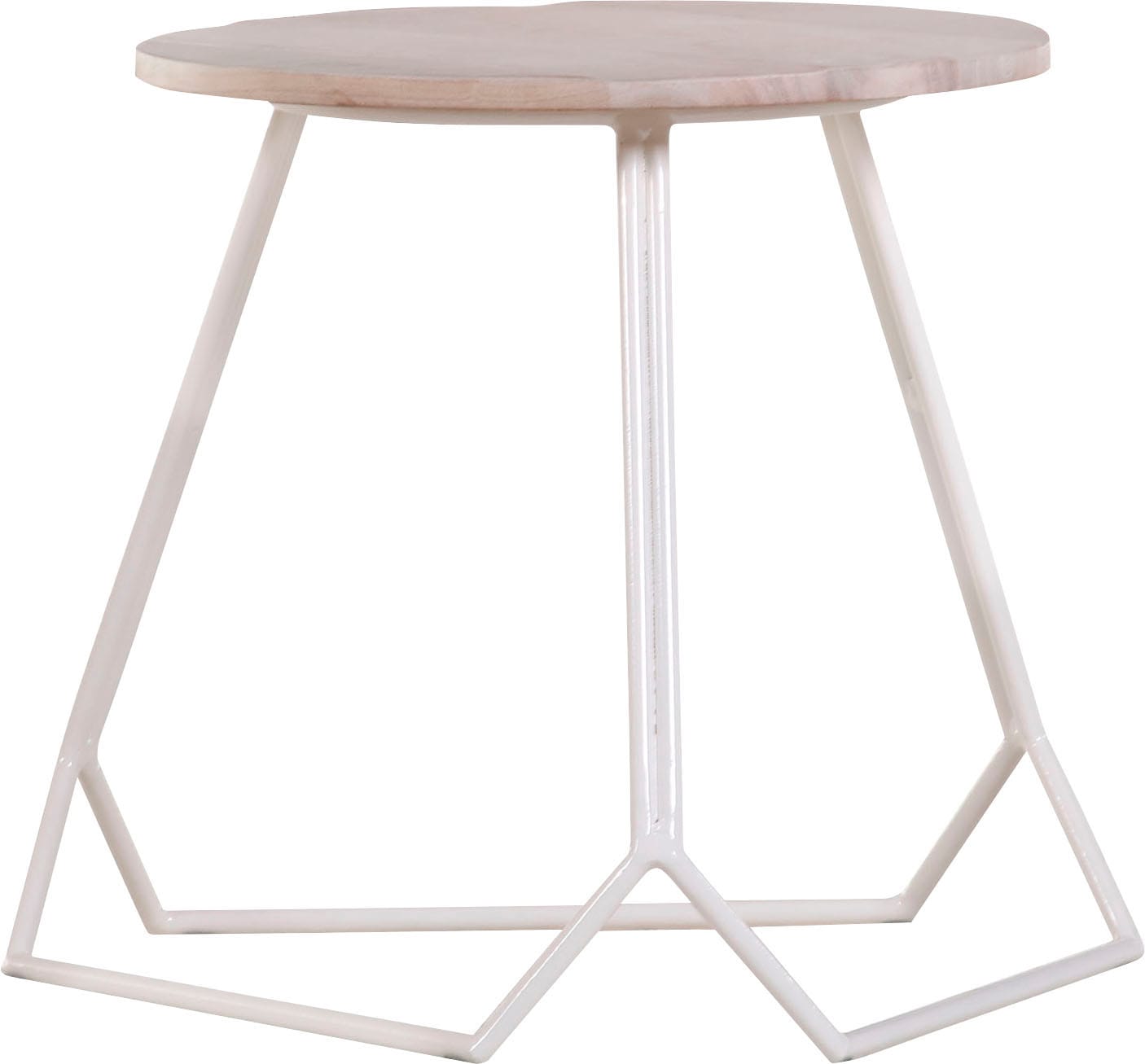 Beistelltisch GUTMANN FACTORY, beige (natur, weiß, weiß), B:47cm H:44cm T:42cm, Tische