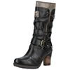 High-Heel-Stiefel MUSTANG SHOES "Mustang Shoes Stiefel Lederimitat/Textil", Damen, Gr. 36, schwarz, Lederimitat, Textil, casual, Schuhe