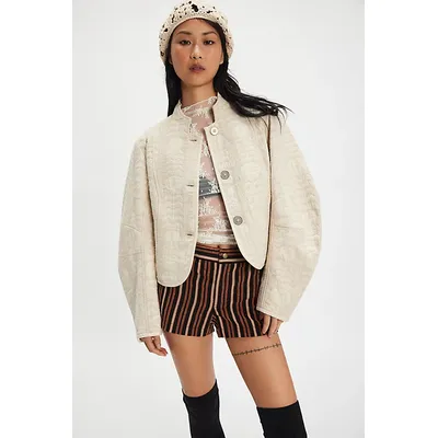 Tsarina Jacket at Free People in Ivory, Size: Large