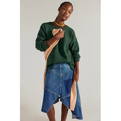 We The Free Ella Roll-Neck Sweater at Free People in Green Pasture, Size: XS