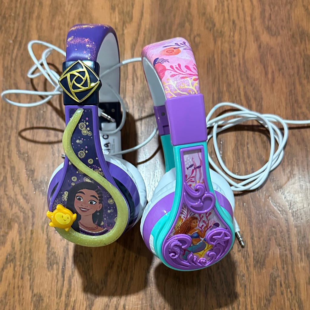 Disney Headphones | Disney Over-Ear Headphones - Purple And Gold | Color: Purple/White | Size: Os