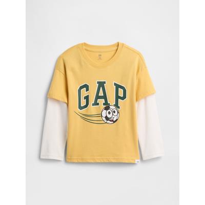 Gap Yellow Graphic Crew Neck Short Sleeve T-Shirt (6mths-5yrs)