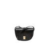 Umhängetasche MARC O'POLO "mit edlem Klappverschluss", Damen, Gr. B/H/T: 24cm x 17cm x 9cm, schwarz, Leder, unifarben, Taschen