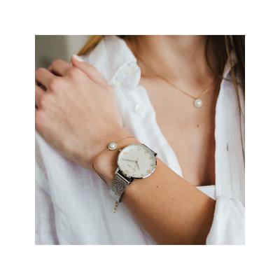 Julie Julsen Armband 925/- Sterling Silber vergoldet Perle und Zirkonia Image