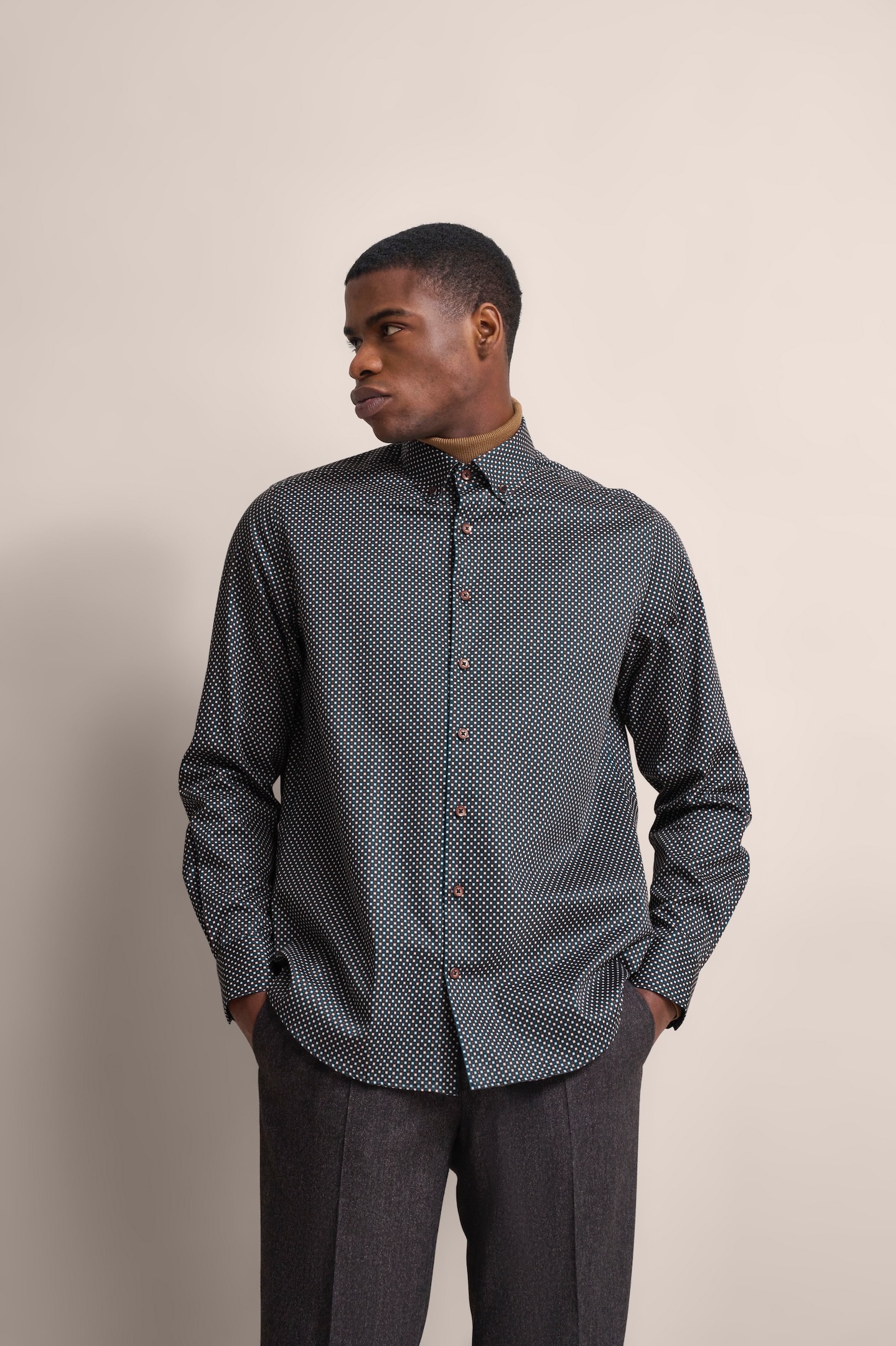 Bugatti Herren Satinhemd mit feiner Dessinierung Image