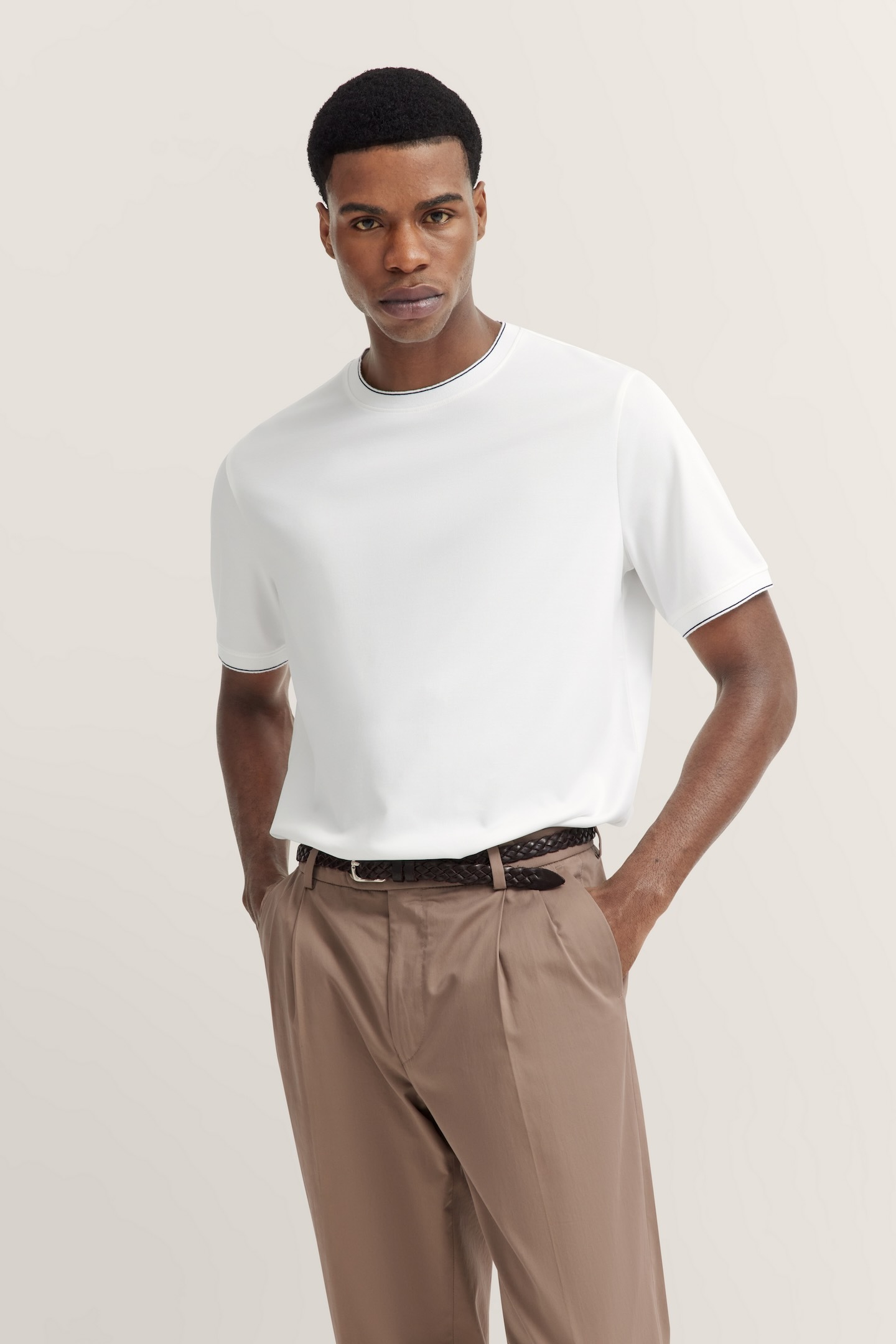 Bugatti Herren T-Shirt aus Baumwoll-Mischung