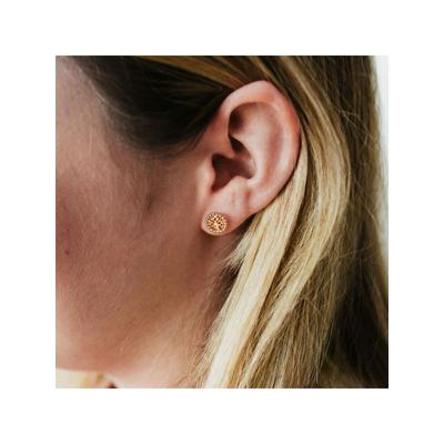 Julie Julsen Ohrstecker 925/- Sterling Silber vergoldet Lebensbaum Image