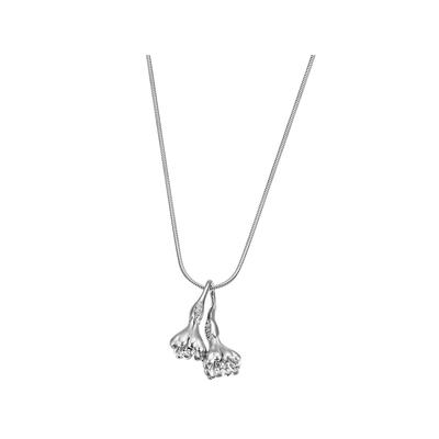 Goldmaid Anhänger mit Kette 925 Sterling Silber Gebürstet Zirkonia weiß Image