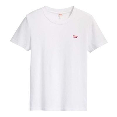 Levis - "Baby" T-Shirt für Damen, gerippt, kurzärmlig (Weiß) Image