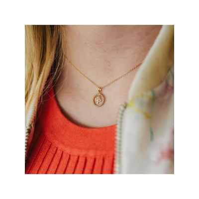 Julie Julsen Collier 925/- Sterling Silber vergoldet mit beweglichem Baum Image