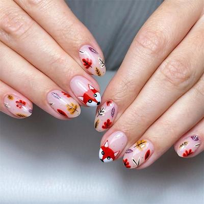 24 Pcs Halloween Press on Nails Long Stiletto Fake Nails Red Black Gradient False Nails with 3D Design Goth Acrylic Nails Press ons Halloween Glue on Nails Full Cover Reusable Stick on Nails for Women