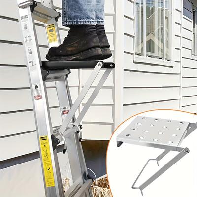 Anti-Slip Ladder Tool Platform Accessory Work Shelf for Electricians, Carpenters, Painters - Tool Tray for Step Ladders, Overhead Work Stand
