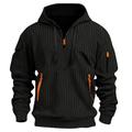 Per uomo Felpa con cappuccio Velluto a coste Felpa con cappuccio e zip corta Felpa con cappuccio tattica Nero Bianco Rosso Blu Cachi Con Cappuccio Semplice Cerniera Sport Outdoor Casuale Quotidiano