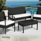 Ensemble de meubles de jardin d'extérieur, canapé 2 places, 2 chaises longues et 1 Table de jardin, meubles de jardin pour balcon et terrasse