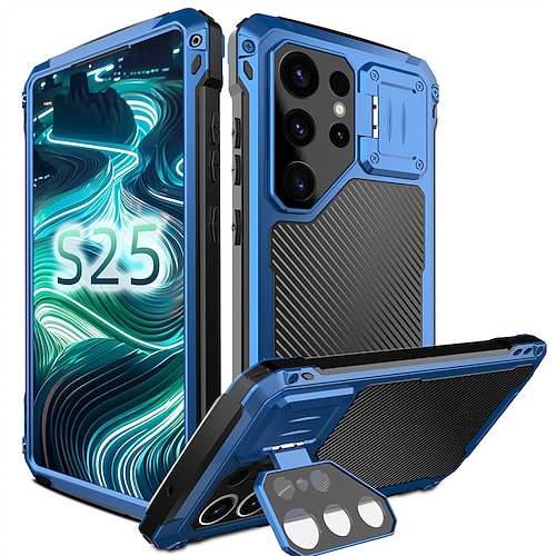 telefono Custodia Per Samsung Galaxy S25 Ultra S25 Edge S24 Ultra S23 Ultra S22 Ultra Custodia ad adsorbimento magnetico Supporta la Ricarica Wireless Resistente agli urti Retrò Armatura pet Lega di