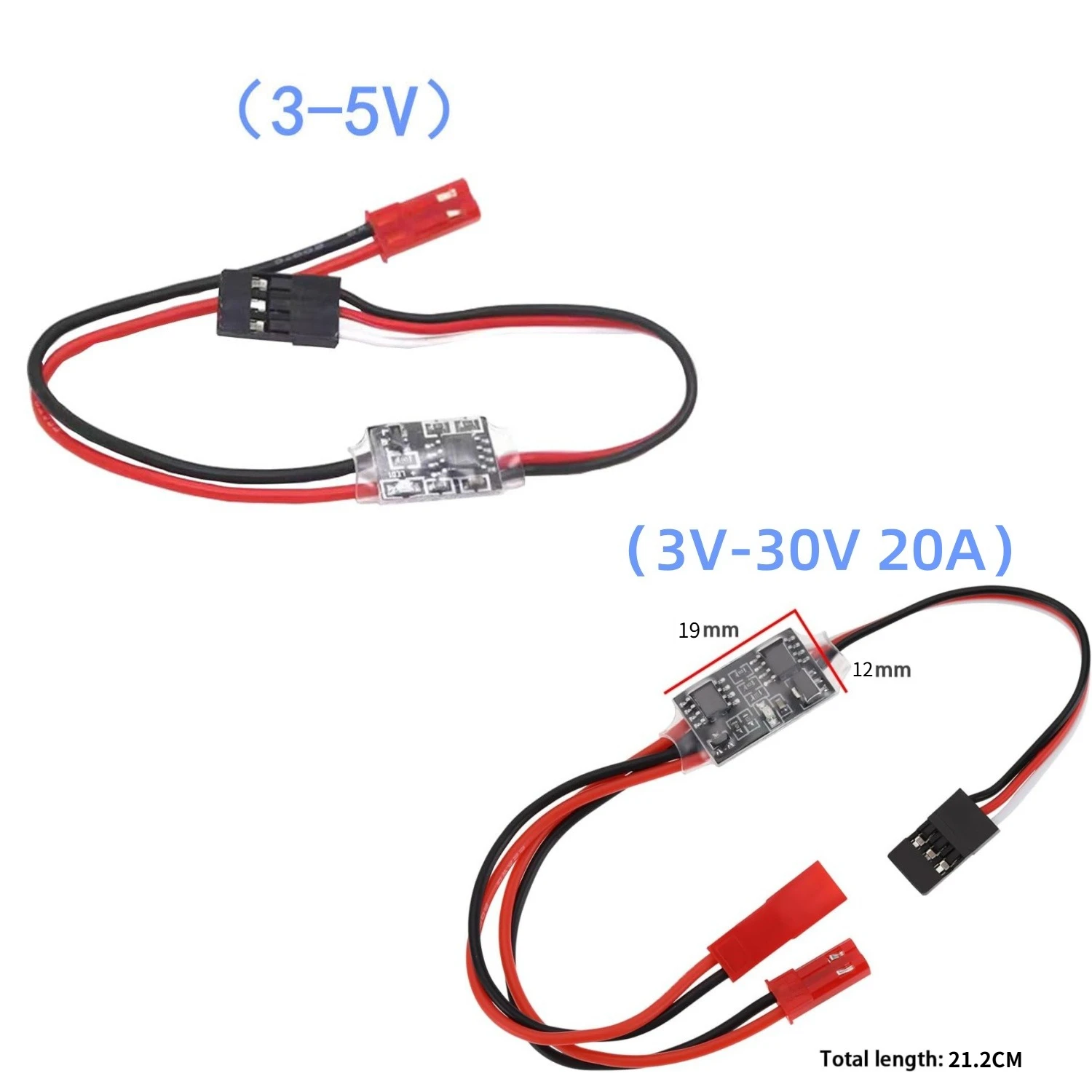 2-20A Hochstrom-Fernbedienung, elektronischer Schalter, 3–30 V, Luftmodell, Pflanzenschutz, RC-Drohne, Wasserpumpe, PWM-Signalsteuerung Image