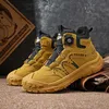 Gelb Winter Trekking Stiefel Männer Wanderschuhe High top Motorrad Schuhe Mann Arbeit Turnschuhe Warme Pelz Outdoor Wanderschuhe Männer