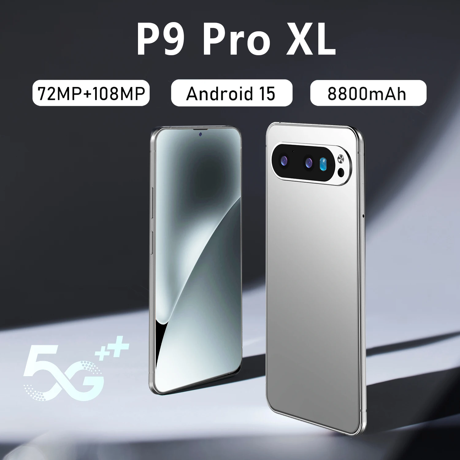 Original pour P9 Pro XL Smartphone 7.3HD écran 22G + 2T Android15 10core 8800Mah visage débloqué coque de téléphone 5G étui de téléphone portableNFC
