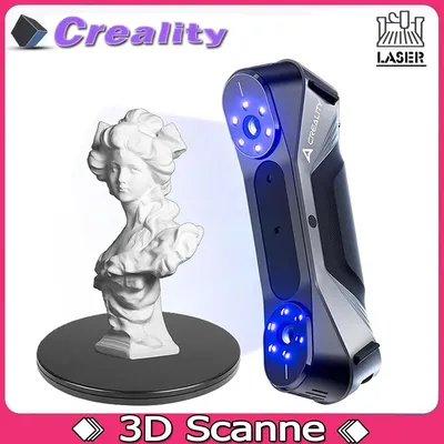 Creality 3D-Scanner Cr-Scan Raptor Multi-Line Blue & Nir Consumer 3D-Scanner 24-Bit-Vollfarbscannen bis zu 60Fps-Scannen