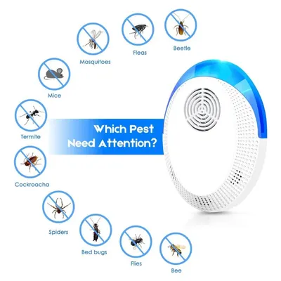 Safe ultrasonic pest repellent; rat and cockroach repellent; mosquito repellent; essential pest repellent for summer.