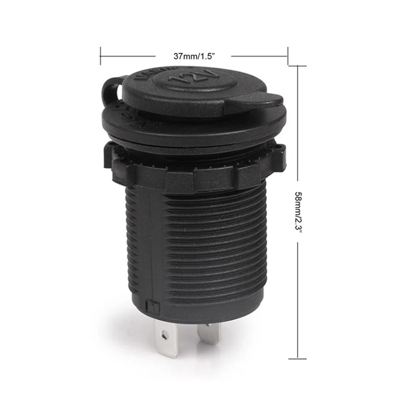 1 Stück Zigarettenanzug 12 V wasserdicht Auto Boot Motorrad Zigarettenanzünder Netzstecker Steckdose Image