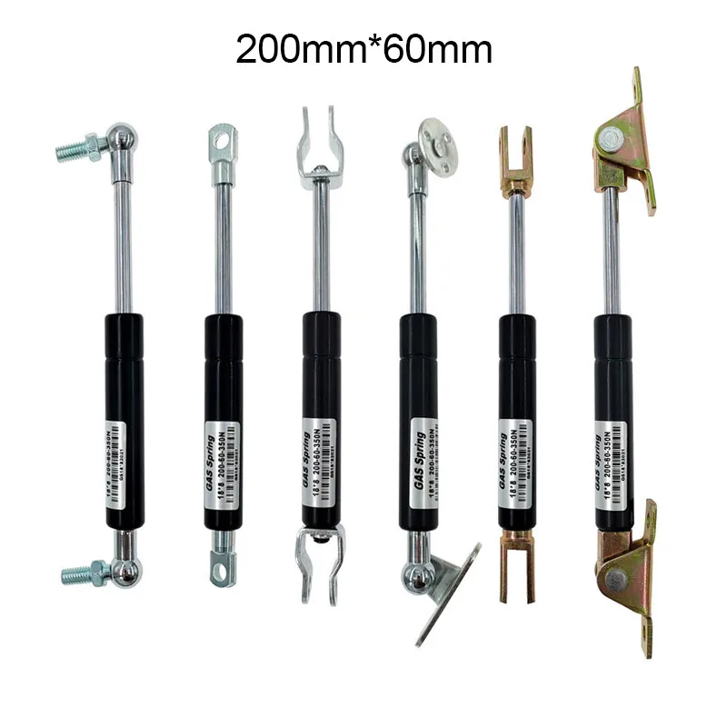 18*8 Stangenhub Gasfeder-Klappscharnier 50N-500N 5 kg-50 kg Kraftliftunterstützung Lochmittenabstand 200 mm Hubabstand 60 mm