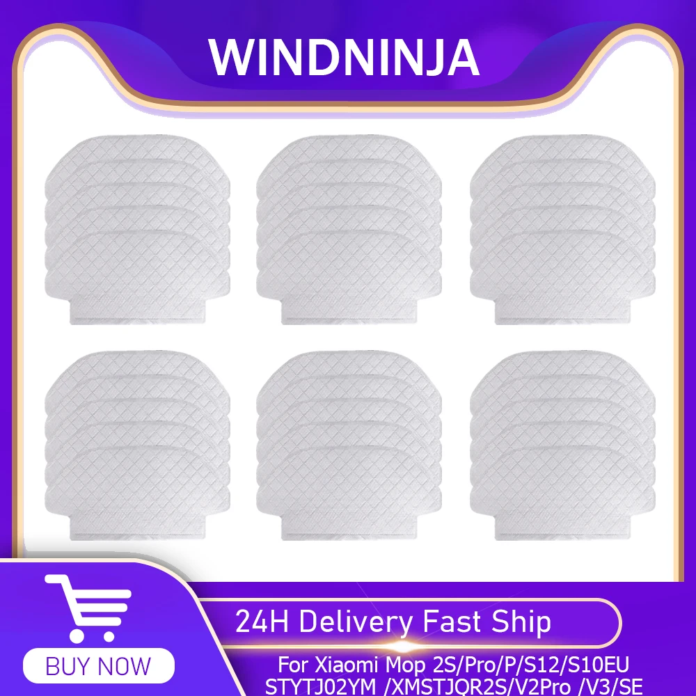 50pc Einweg Tücher Mops für Xiaomi Mop 2S/Pro/P/S12/ V2Pro/V3/SE/S10EU/STYTJ02YM/XMSTJQR2S Roboter Staubsauger Zubehör Image