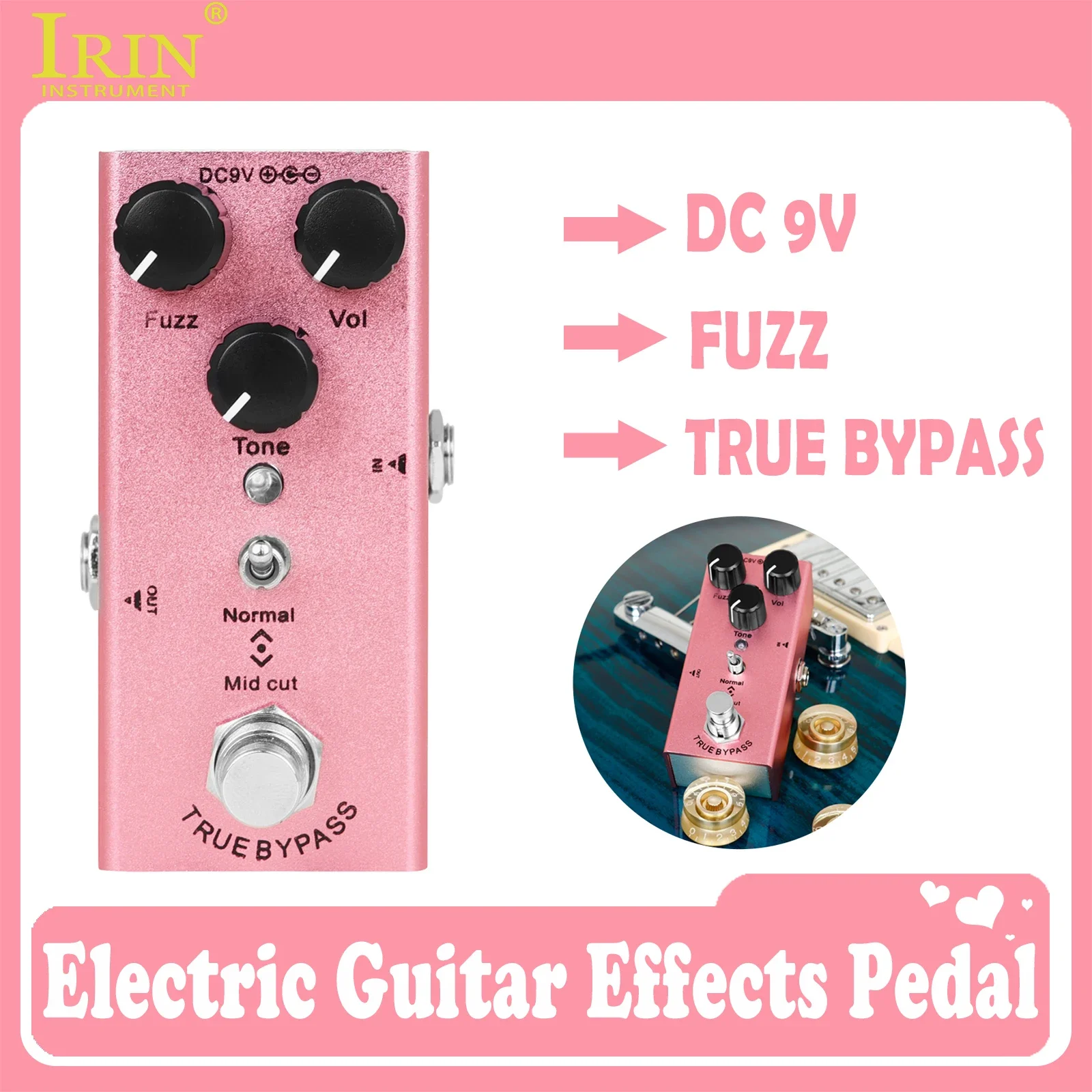 IRIN Gitarreneffektpedal EF-12 Fuzz Effekt Gitarrenpedal Mini Single Effect True Bypass E-Gitarre Instrumente Zubehör Image