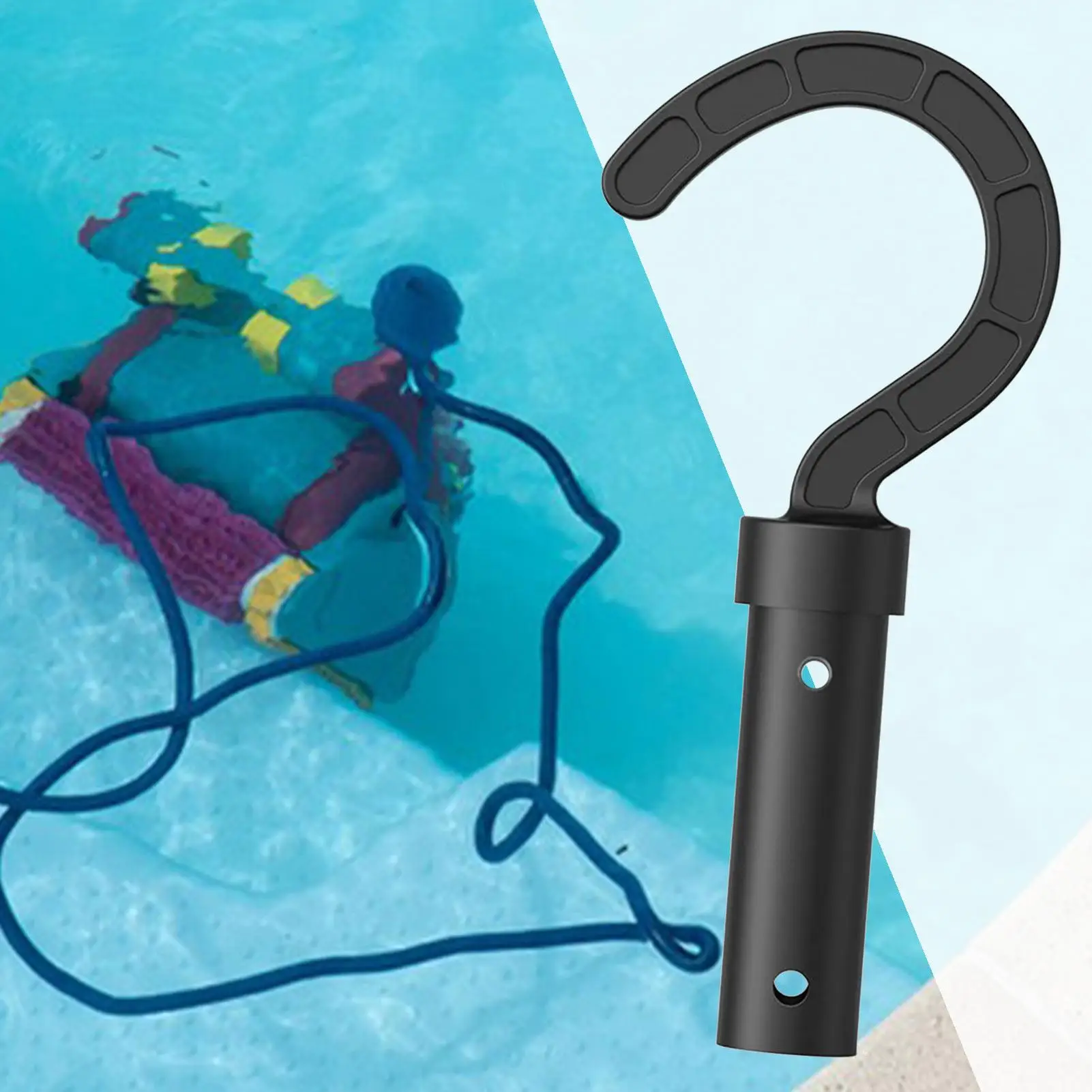 Crochet de Robot de piscine noir, poteaux télescopiques, accessoires en plastique, pièces de rechange, nettoyeurs de piscine robots, crochets de piscine
