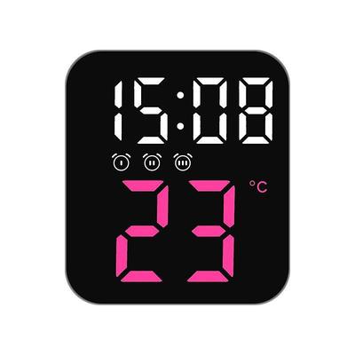 LED Digital Wall Clock Time Temperature Display Table Alarm Clock Adjustable Brightness Home Desktop Decor Electronic Watch