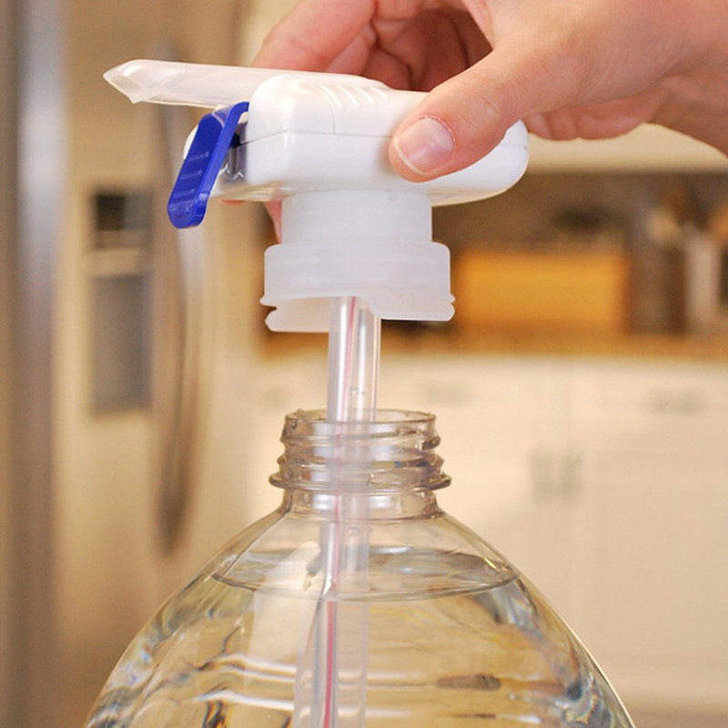 Drink Dispenser Automatic Electric Straw Pump Water Dispenser With Motor Press Type Beverage Dispenser Portable Drink Pump Machine Household Party Kitchen Gadget