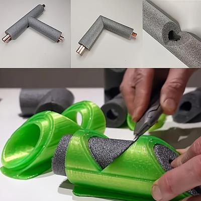 Versatile 3-Pack Plastic Pipe Insulation Cutter Set - Easy Cut Foam Tool for 41mm, 46mm, 53mm Pipes - Residential, Industrial Commercial Insulation
