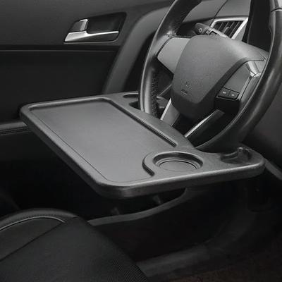 Multifunctional Steering Wheel Dining Table Car Laptop Desk Portable Vehicle Mount Tray Auto Steering Wheel Table Small Car Desk For Eating Working Travel Driving