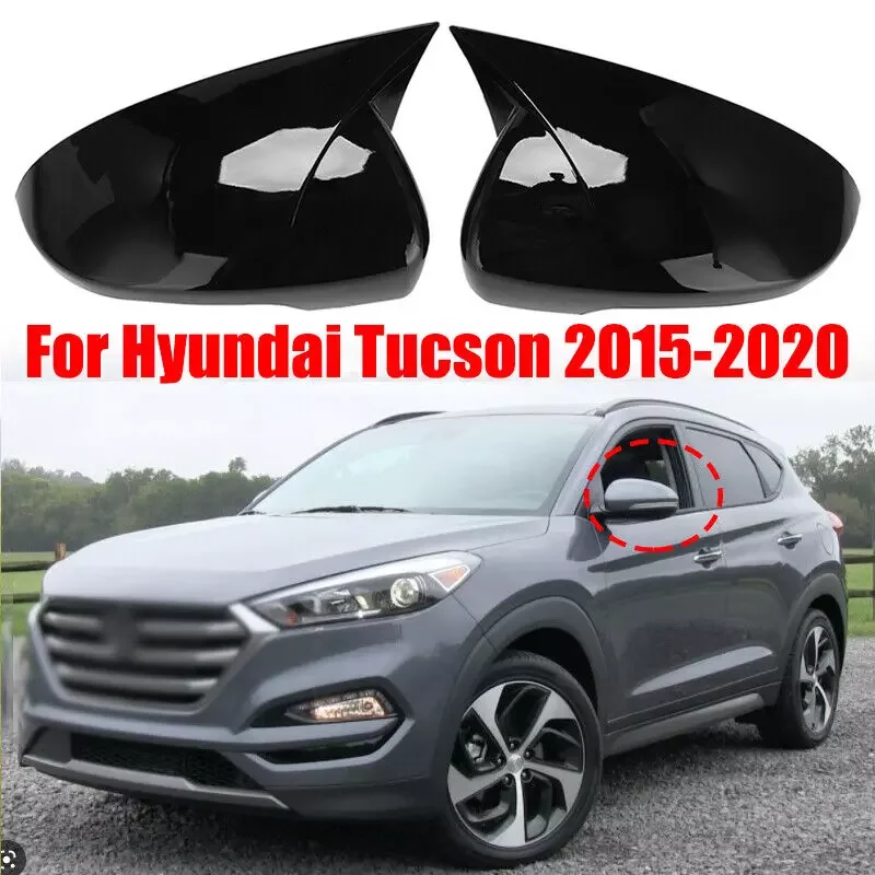 1 paio Tappo di copertura dello specchietto retrovisore laterale per Hyundai Tucson 2015-2020 Aggiungi sul lato Tappo dello specchietto retrovisore Accessori auto