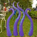 4 pezzi tentacoli gonfiabili di polpo di Halloween forniture creative in PVC Horror Blow up Decor per prato vacanza finestra porta giardino