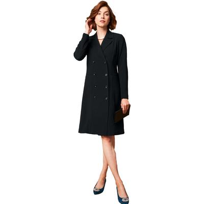 Plus Size Women's Double Breasted Jacket Dress by Jessica London in Black (Size 24 W)