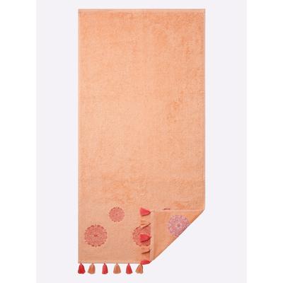 Handtuch WÄSCHEPUR Gr. 5, rot (apricot), B:30cm L:50cm, Walkfrottee, 100% Baumwolle, Handtücher (Packung) Image