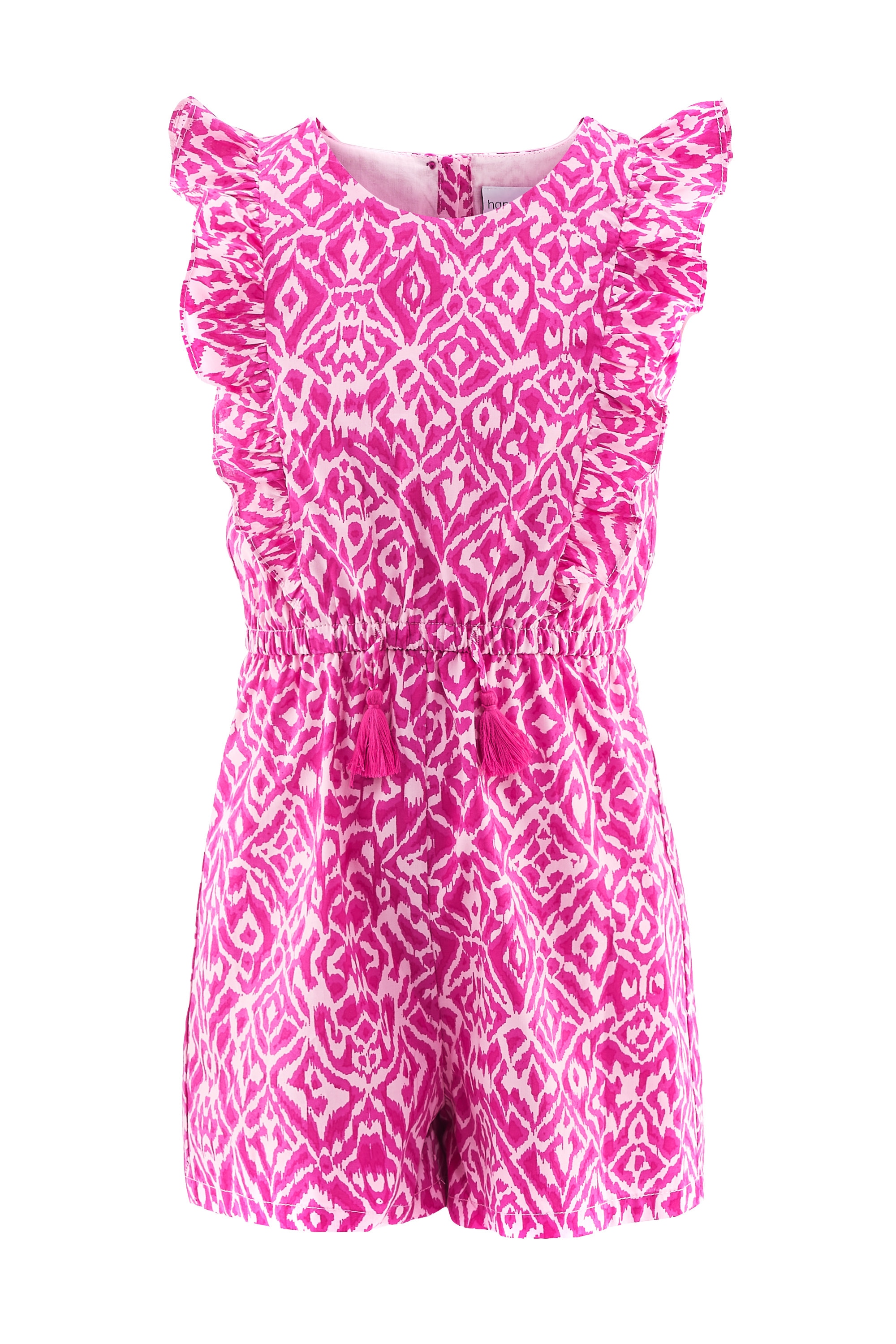 Sommerkleid HAPPY GIRLS "Jumpsuit", Mädchen, Gr. 134, EURO-Größen, deep pink, Stoff, 100% Baumwolle, normal, Kleider Image