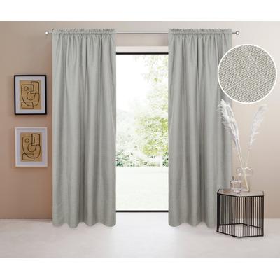 Verdunkelungsvorhang "Marusha" Gr. 4, grau (taupe), B:135cm H:245cm, Polyester, Polyester, LEGER HOME BY LENA GERCKE, Gardinen, Verdunkelnder Vorhang, blickdicht, Leinenoptik, verschiede Größen Image