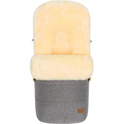 Fußsack FILLIKID "Bernina Winterfußsack", Baby, grau (hellgrau melange), Polyester, Lammfell, Fußsäcke