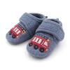 Hüttenschuhe MAXIMO, Kinder, Gr. 17/18, blau (denim), Obermaterial: 100% Wolle, mehrfarbig, bestickt, casual, Schuhe, Lauflernschuhe, Klettverschluss, Anti-Rutsch-Sohle