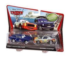 Disney / Pixar CARS 2 Movie 1:55 Die Cast Car 2-Pack Brent Mustangburger & Darrel Cartrip