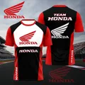 T-shirt da moto da corsa Honda da uomo, maglia leggera a maniche corte ad asciugatura rapida, abbigliamento sportivo per la guida all'aperto e il ciclismo