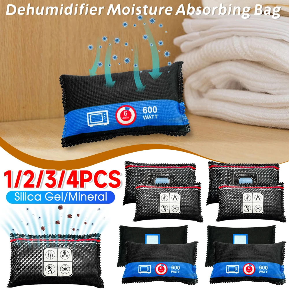 Auto-Luftentfeuchter, feuchtigkeitsabsorbierender Beutel, wiederverwendbar, multifunktional, Silikagel/Mineral-Trockentasche für Zuhause, Kleiderschrank, Schuhschrank