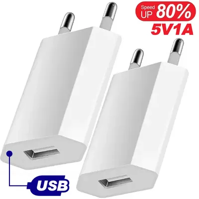 1-5Pcs USB Charger 5V 1A Travel Universal Mobile Phone Charger For iPhone Samsung Xiaomi Huawei Portable QC 3.0 EU Plug Charger