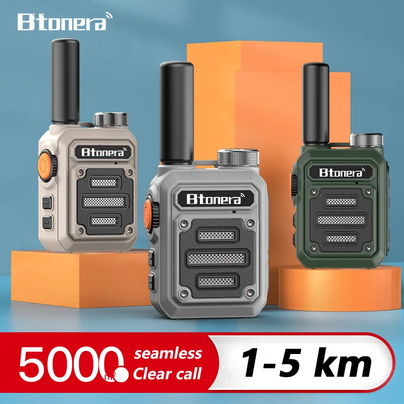 BTONERA BT-330 Mini Walkie Talkie PMR 446 USB Tragbares Zwei-Wege-Radio Dual PTT Walkie-Talkies Tragbares Radio für Jagdcafé