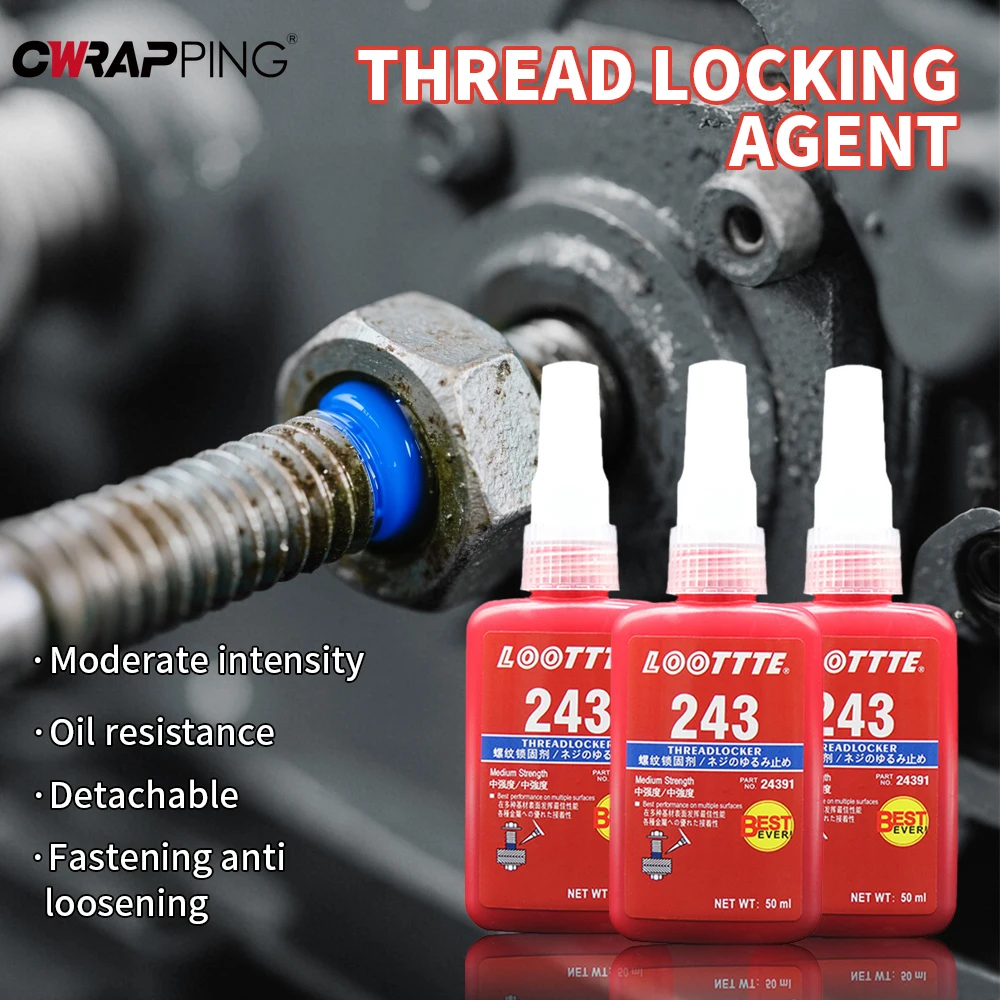 50/250 ml Schraubensicherung, anaerobe Kleber, Anti-Lose-Schraubenkleber, Befestigung, schnell ausgehärtete Gewindesicherungsmittel, Dichtmittel für Schrauben Image