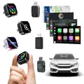 Adattatore per auto Android CarPlay wireless 2 in 1 Dongle CarPlay Plug & Play converte il mini USB Car Play cablato in wireless per iPhone